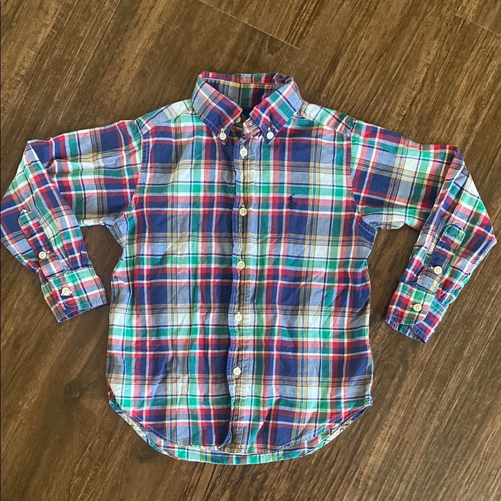 Ralph Lauren kids Plaid button up